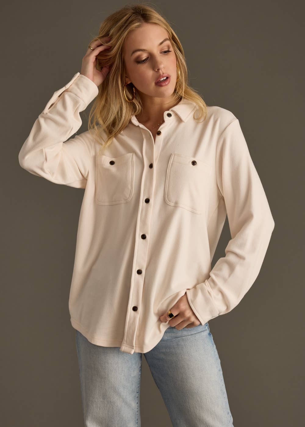 Beth Button Up