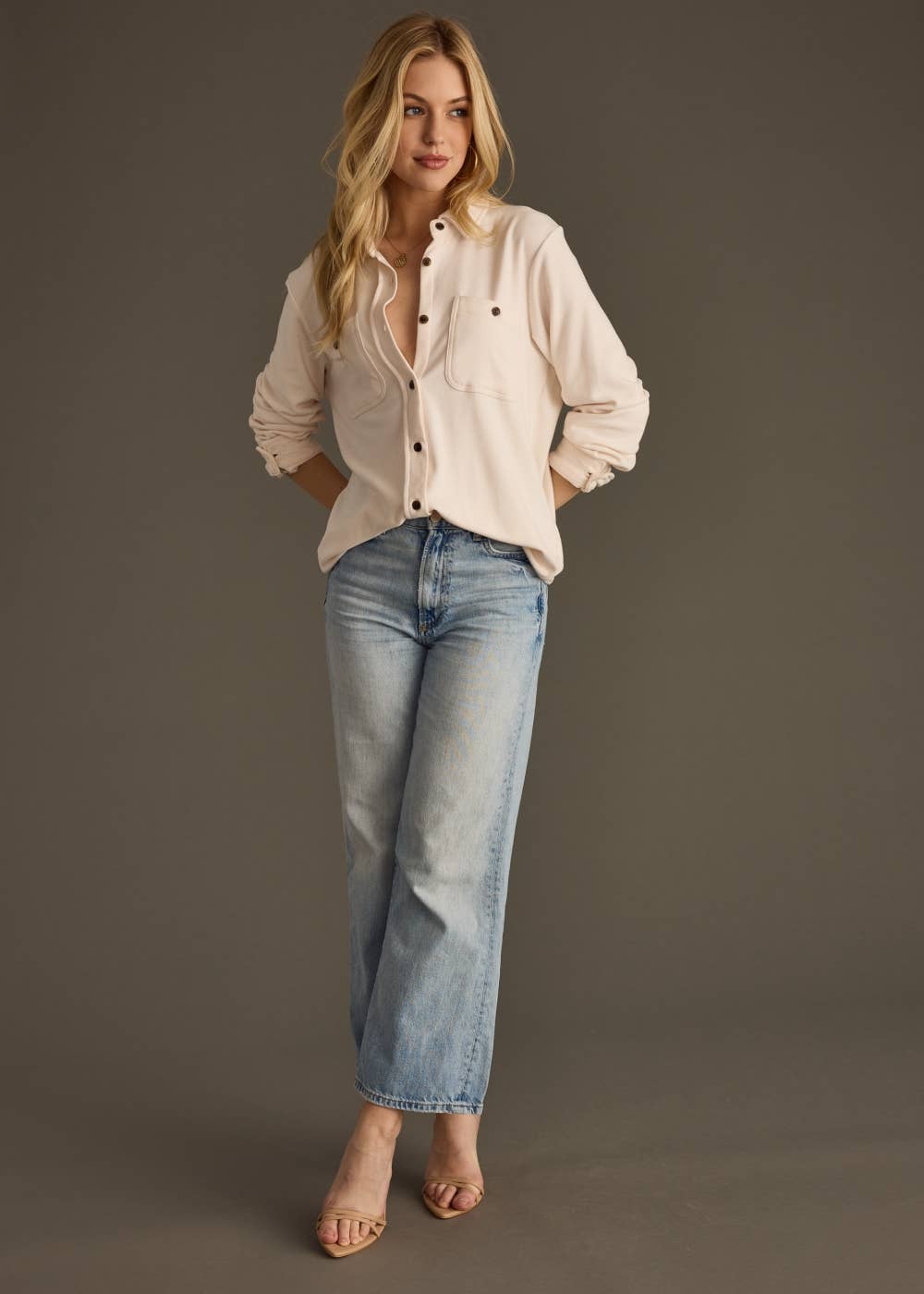 Beth Button Up