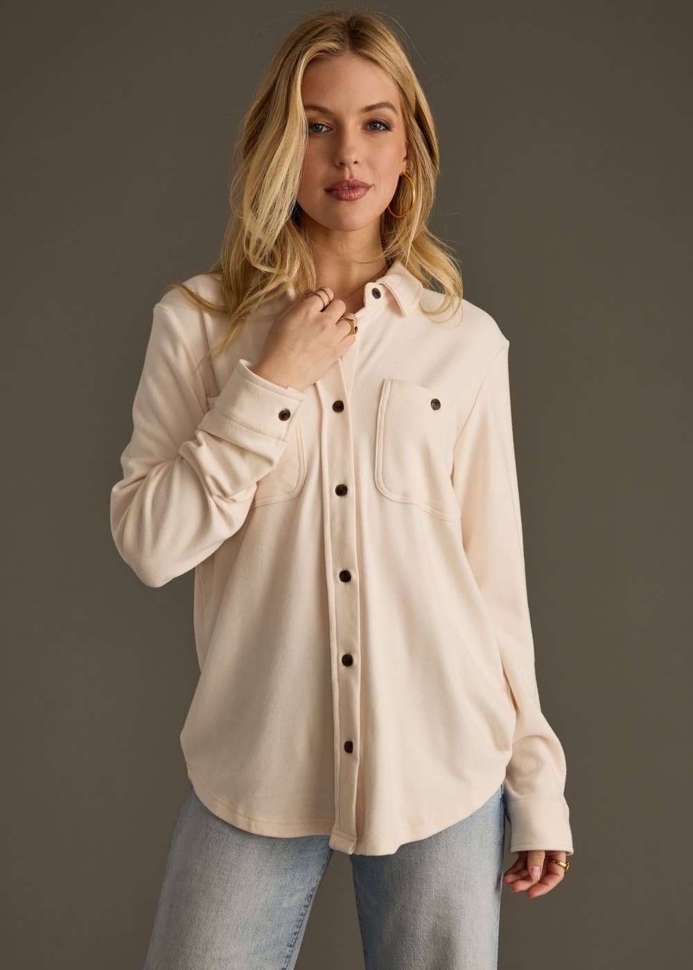 Beth Button Up